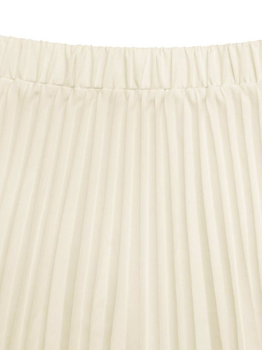 Sleeveless Vest and Pleated Maxi Skirt Set - Wow Store