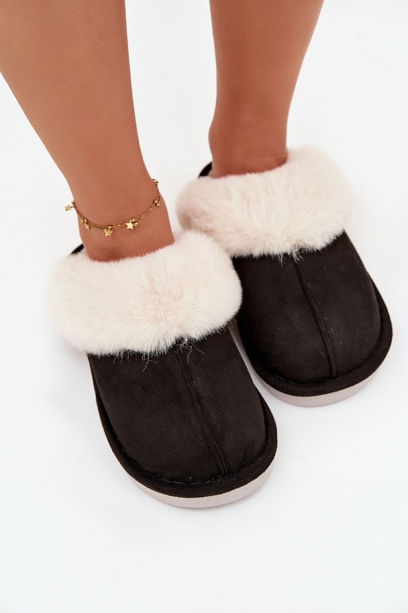 Detailed view of slipper's luxurious interior and craftsmanship