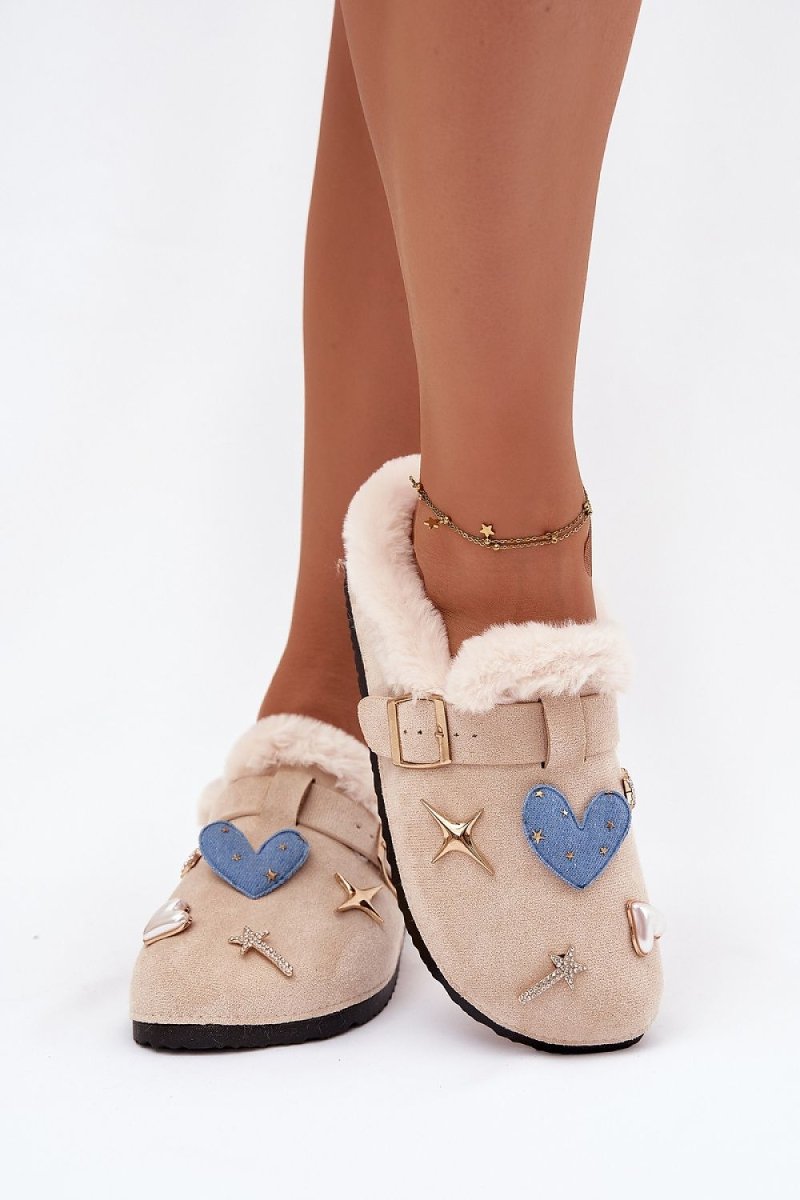 Slippers styled with loungewear