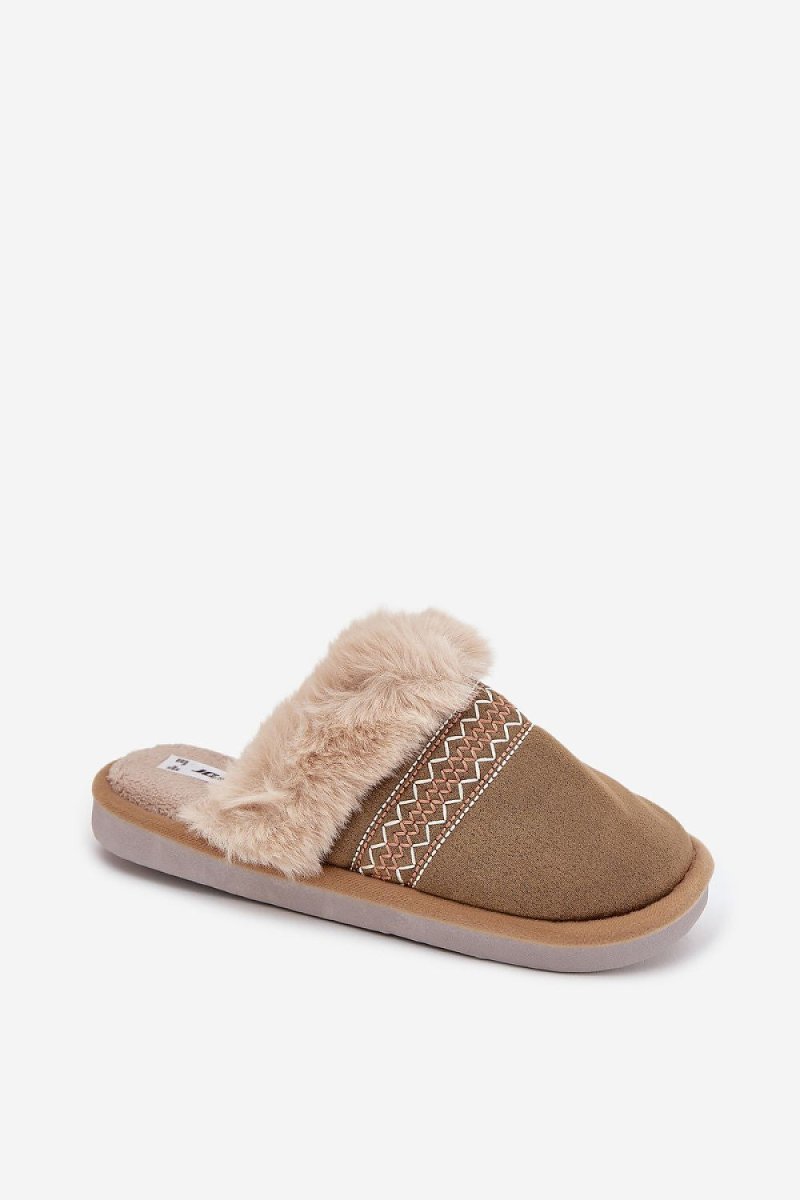 Comfortable home slippers in vibrant green color