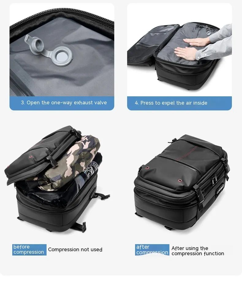 Smart Travel Backpack with Vacuum Compression System - WowStore.live