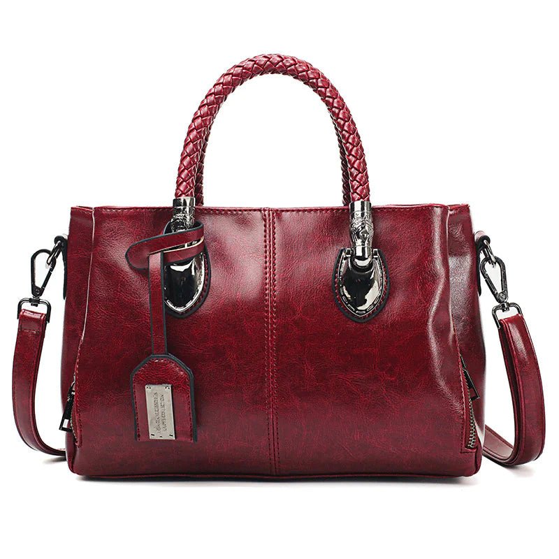 Soft Leather Boston Shoulder Bag - Wow Store
