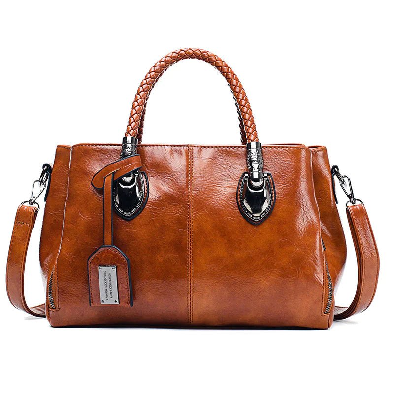 Soft Leather Boston Shoulder Bag - Wow Store