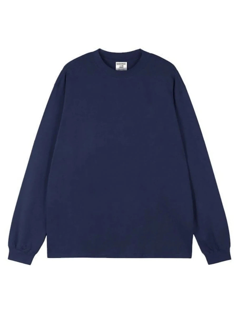 Soft Touch Men's Plus Size Round Neck Long Sleeve T-Shirt - WowStore.live
