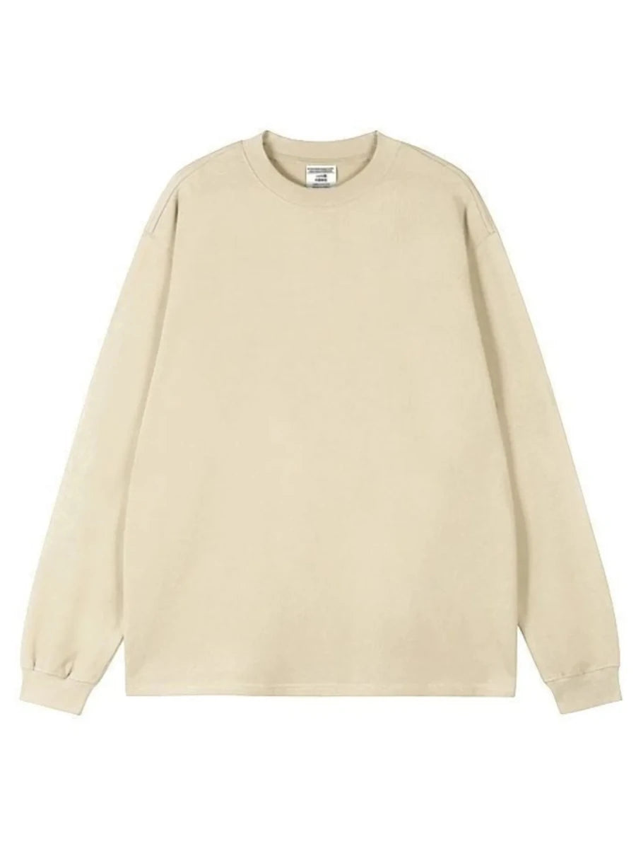 Soft Touch Men's Plus Size Round Neck Long Sleeve T-Shirt - WowStore.live