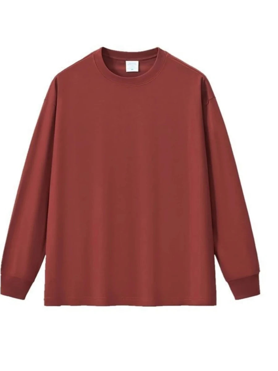 Soft Touch Men's Plus Size Round Neck Long Sleeve T-Shirt - WowStore.live