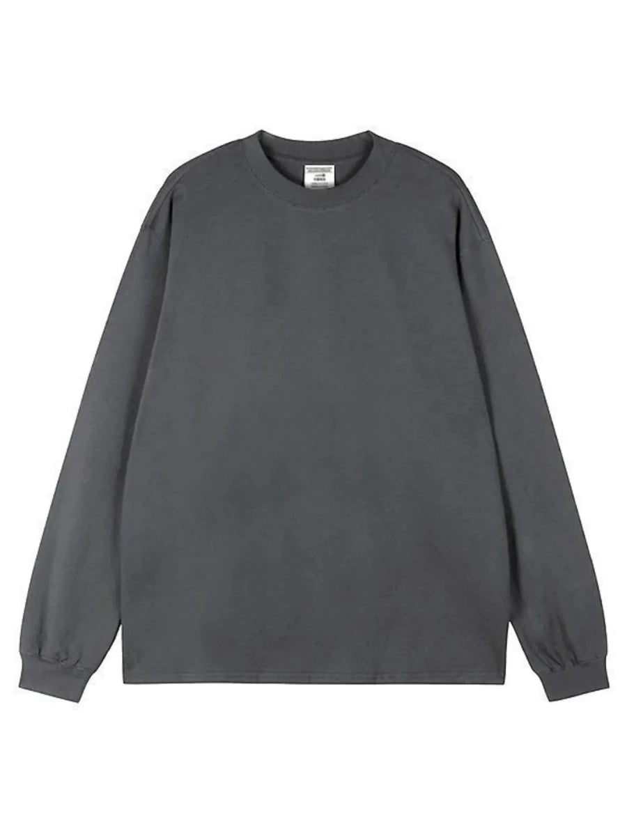 Soft Touch Men's Plus Size Round Neck Long Sleeve T-Shirt - WowStore.live