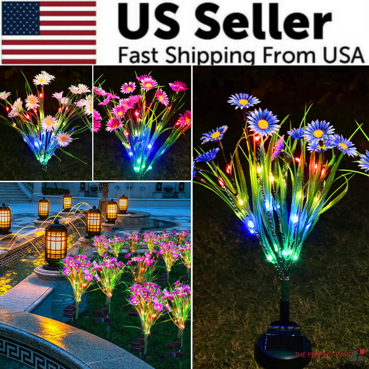 Solar Flower Stake Garden Lights - WowStore.live