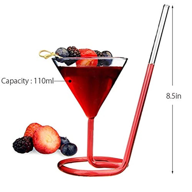 Spiral Straw Molecular Cocktail Glass - Wow Store