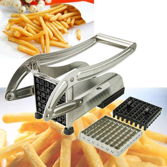 Stainless Steel French Fries and Potato Cutter with 2 Different Blades - Wow Store