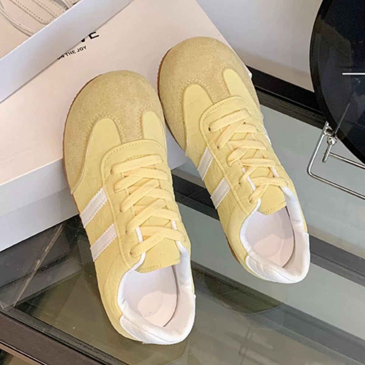 Striped Lace Up Casual Sneakers - Wow Store