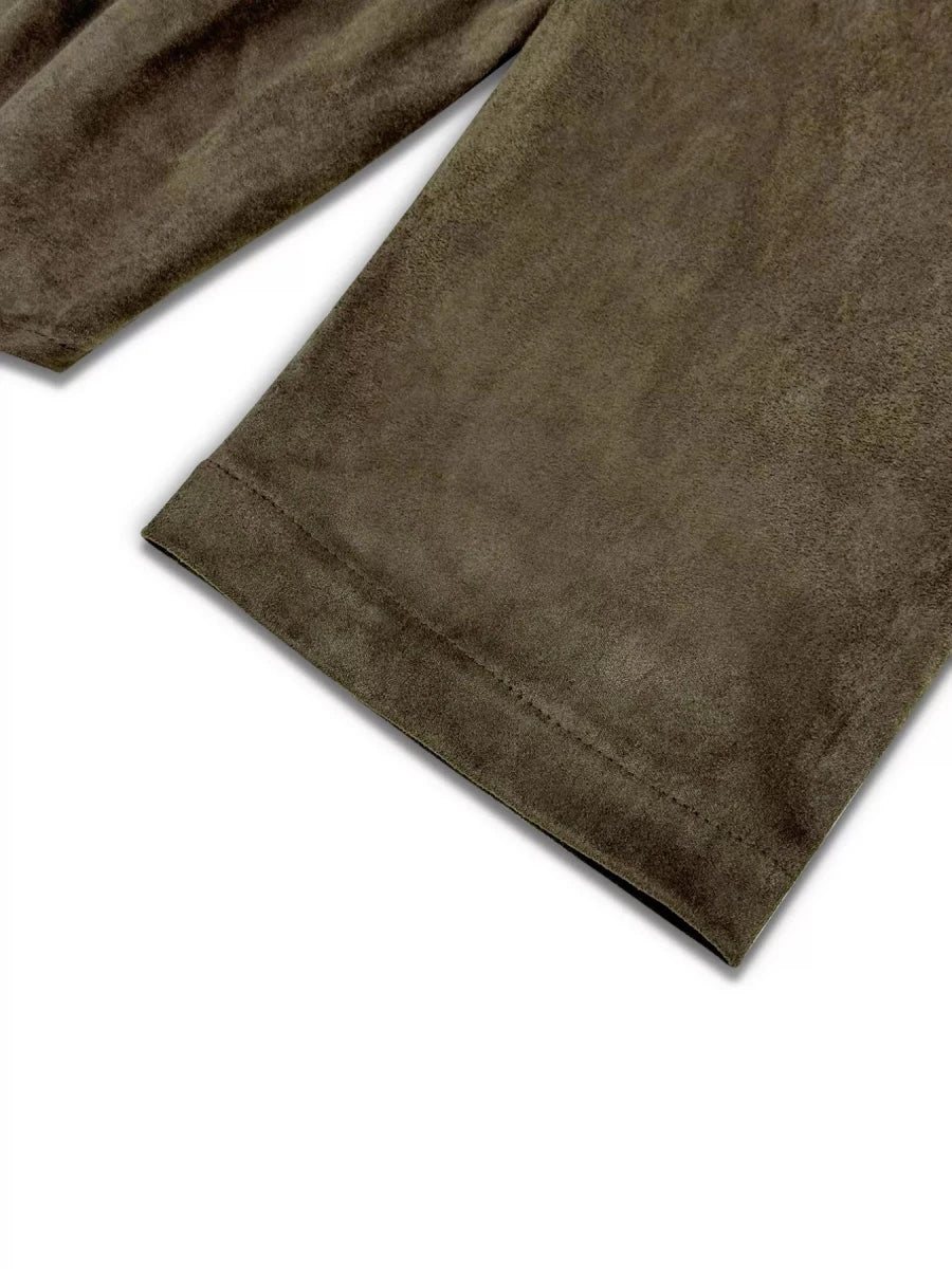 Suede Cropped Bomber Jacket - Wow Store