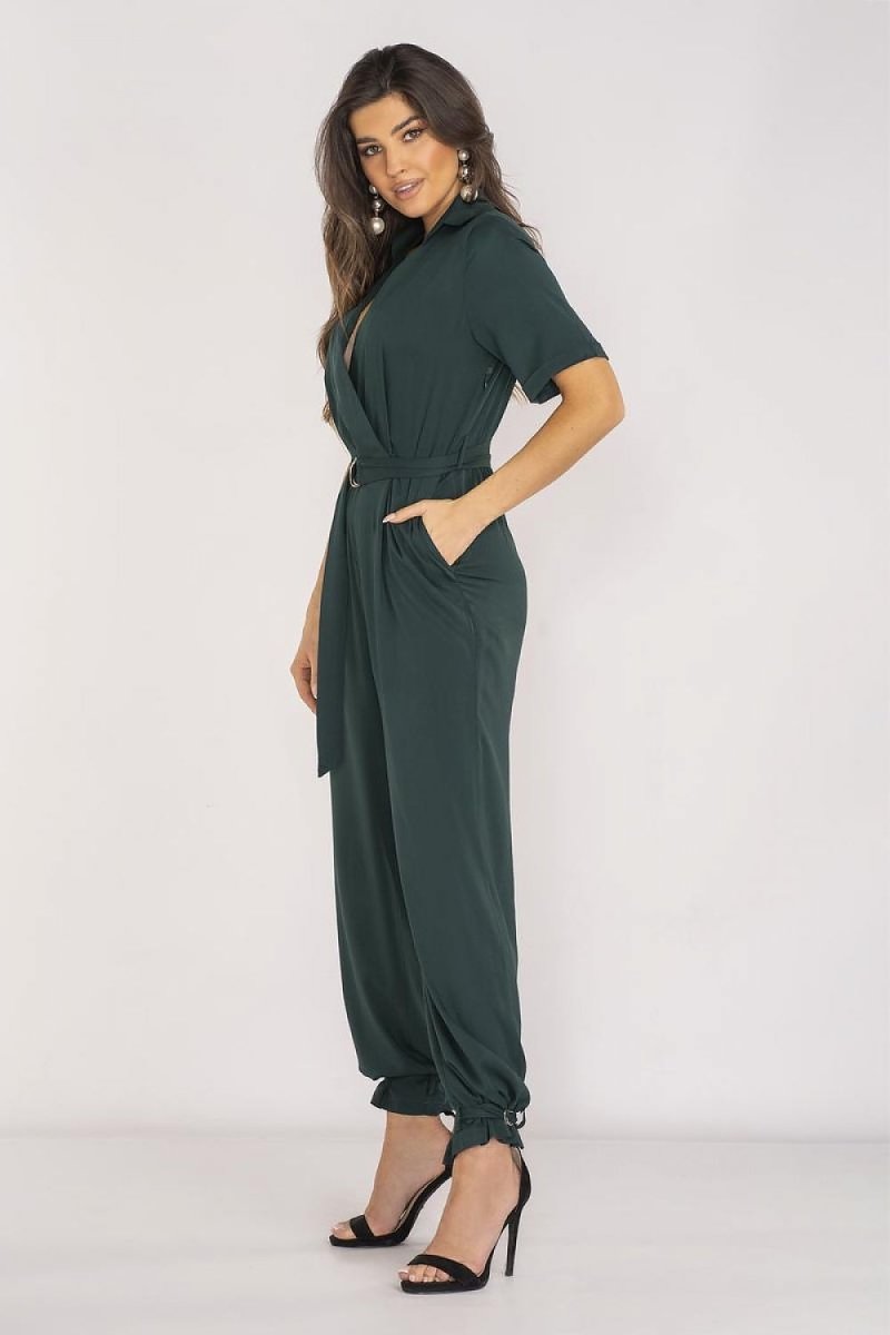 Model wearing Awama elegant jumpsuit
