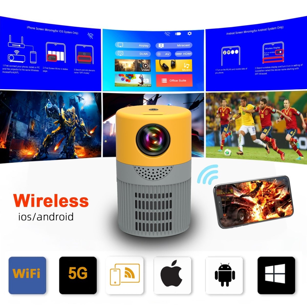 T400 Mini Home Projector for Entertainment - WowStore.live