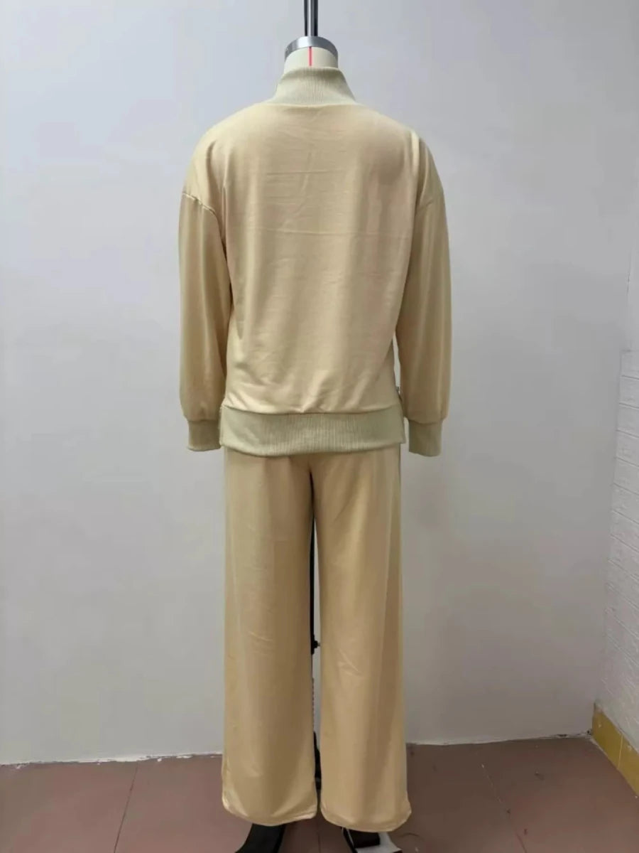 Tarro Clothing Turtleneck Dropped Shoulder Top and Pants Set - WowStore.live