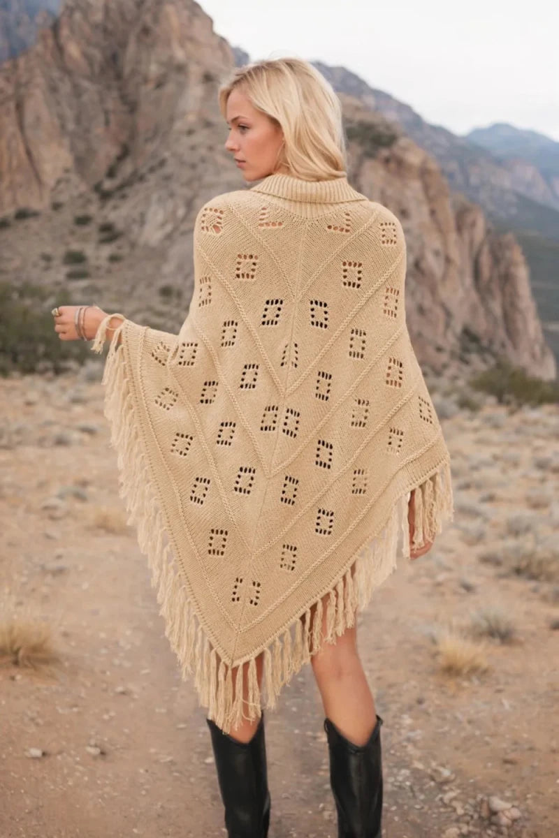 Tassel Hem Knit Cover Up - Wow Store