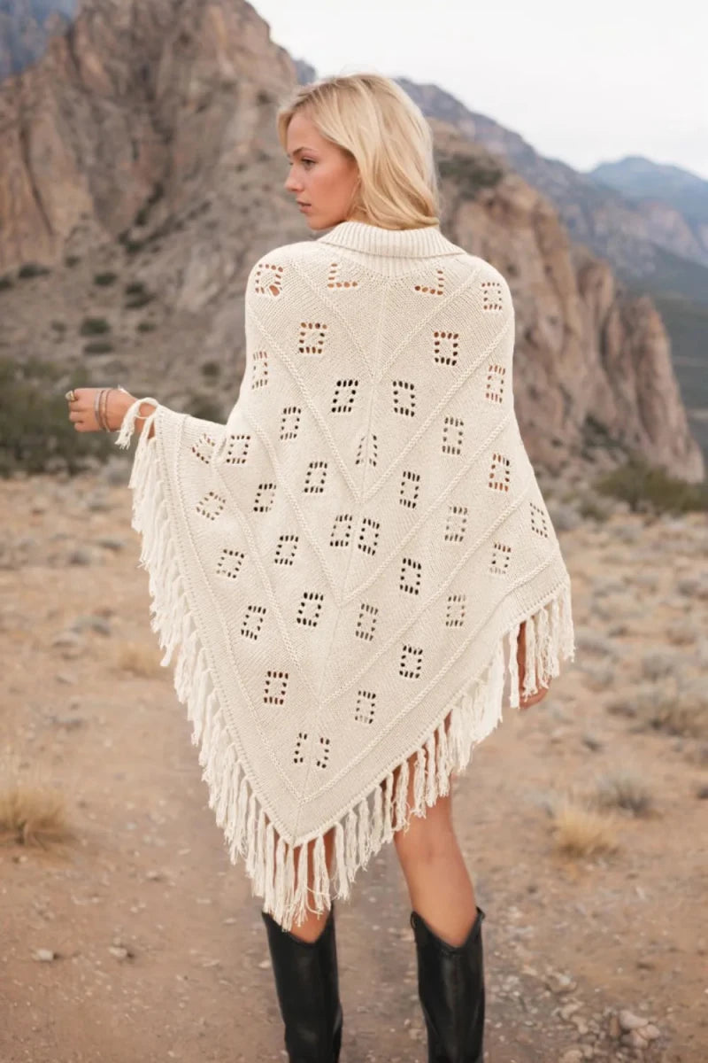 Tassel Hem Knit Cover Up - Wow Store