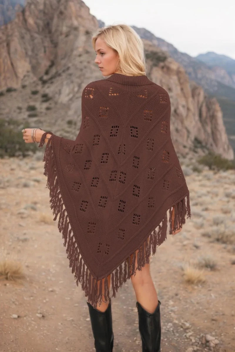 Tassel Hem Knit Cover Up - Wow Store