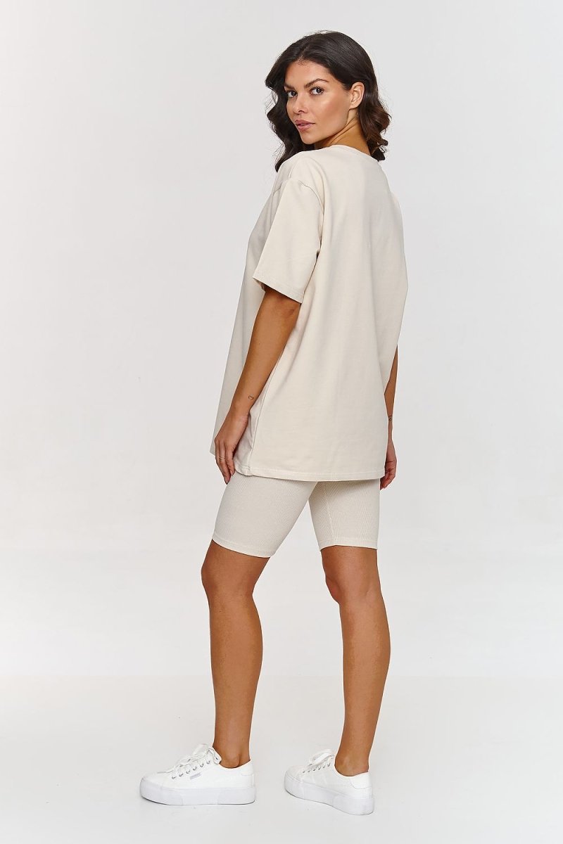 The Casual T-shirt with fitted turtlenecks Set Makadamia - Wow Store - Wow Store