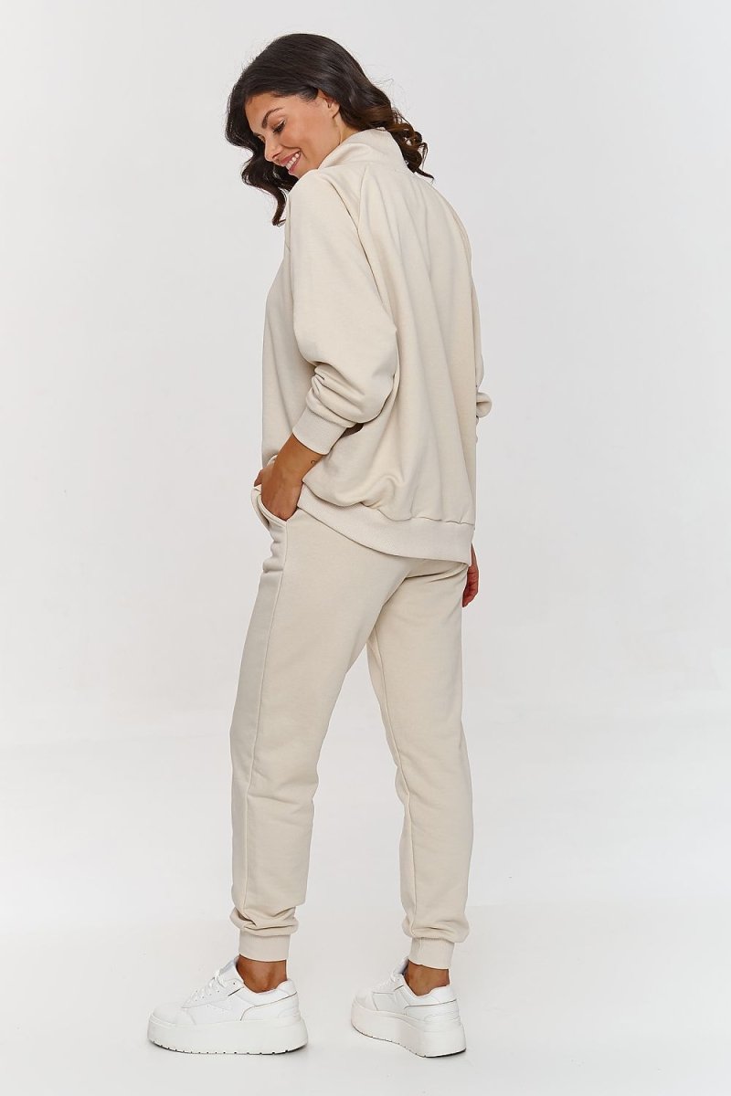 The Snap - Fastened Blouse Set 209658 Makadamia - Wow Store - Wow Store