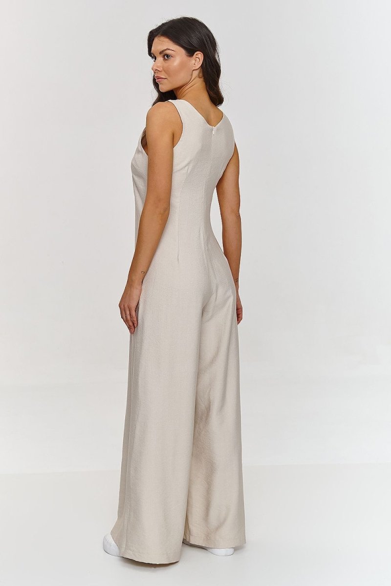 The Stylish jumpsuit model 212404 Makadamia - Wow Store - Wow Store