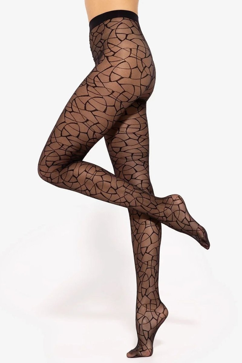 Tights Laid Flat Showing Full Design