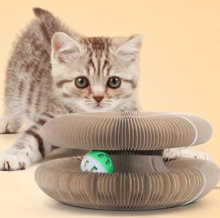 Transformable Corrugated Cat Scratch Board – Durable, No-Shedding Wear-Resistant Cardboard Toy - WowStore.live