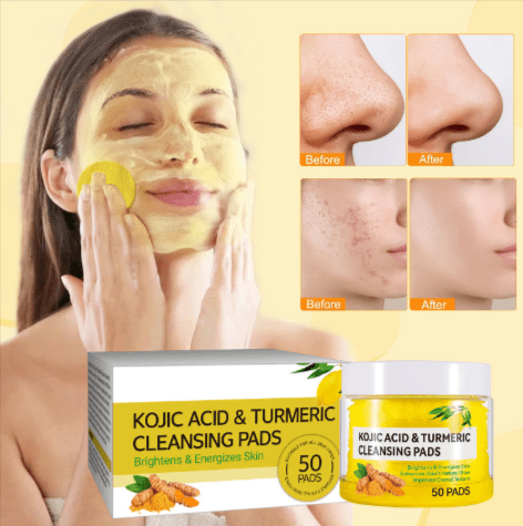Turmeric Kojic Acid Cleansing Pads - 50 Piece Set - WowStore.live