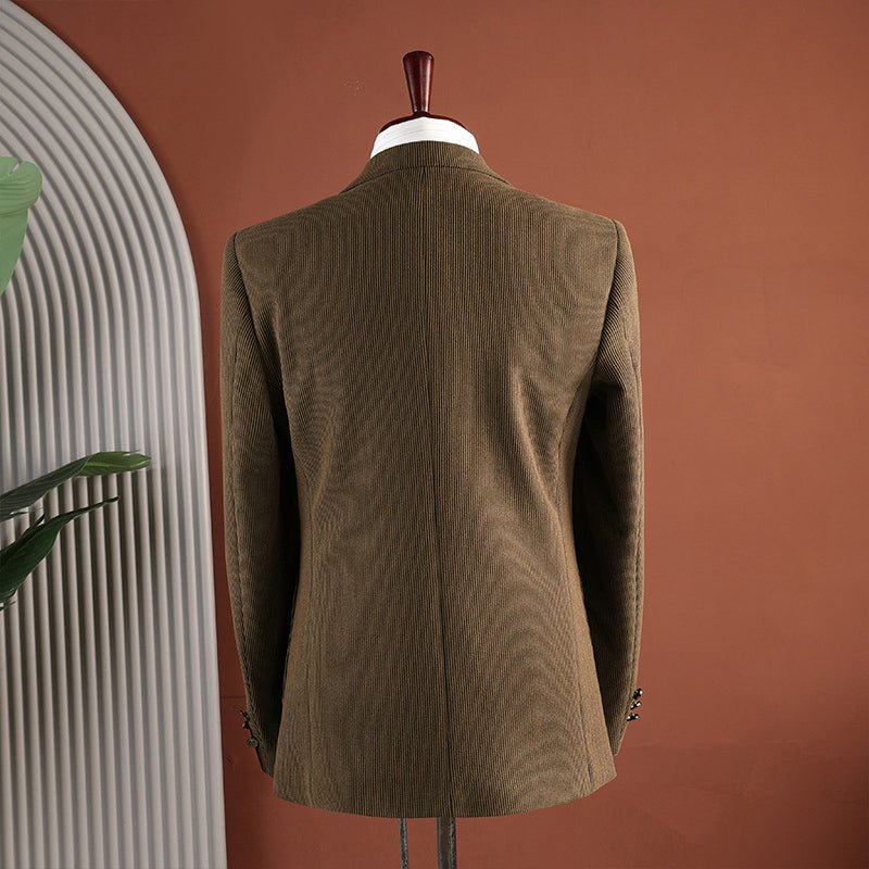 Back view of the coffee brown blazer