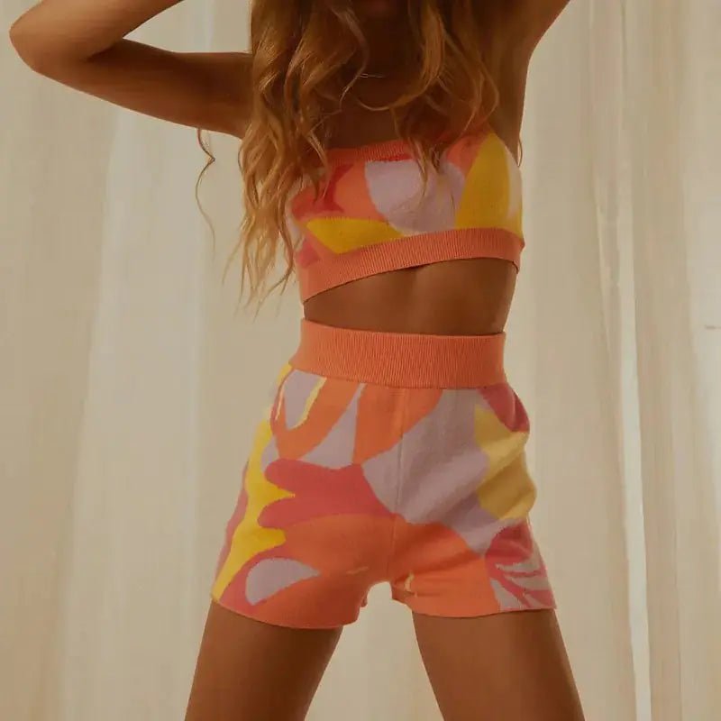 Two Piece Sets Women Knit Short - Wow Store