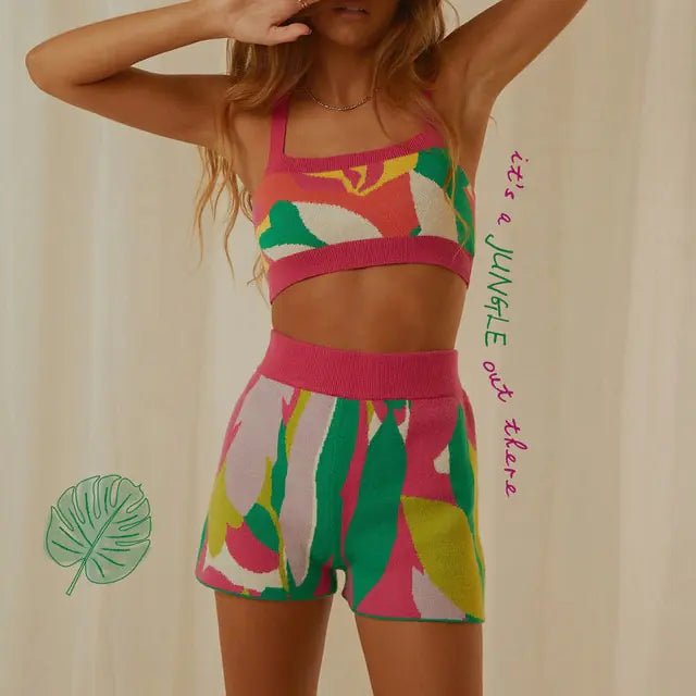 Two Piece Sets Women Knit Short - Wow Store