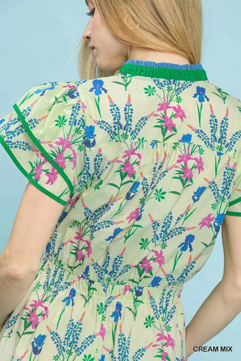 Umgee Mix Floral Midi Dress - WowStore.live