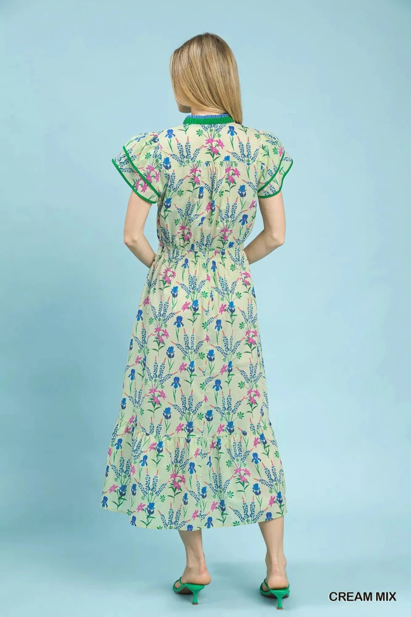 Umgee Mix Floral Midi Dress - WowStore.live