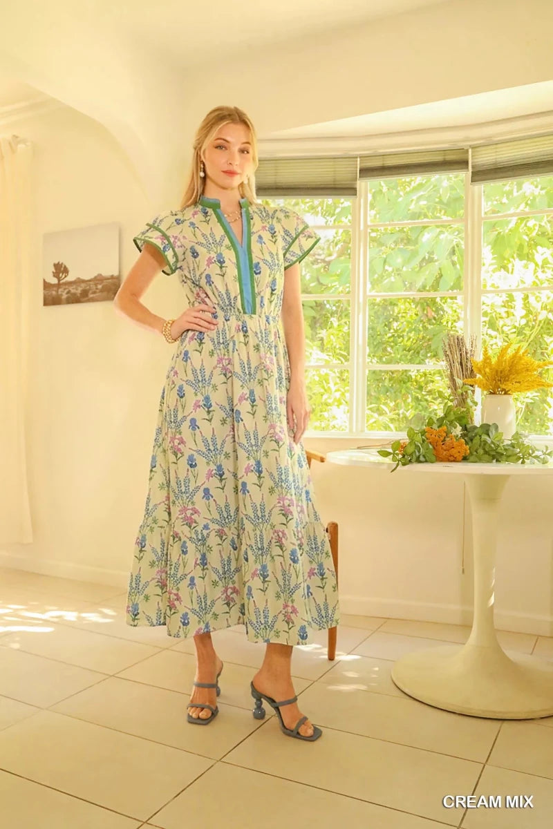 Umgee Mix Floral Midi Dress - WowStore.live