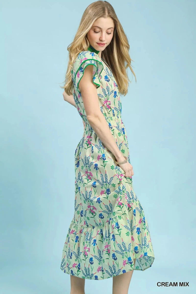 Umgee Mix Floral Midi Dress - WowStore.live