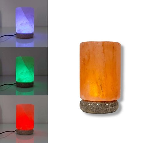 USB Colour Changing Salt Himalayan Lamp - Carved Shape Pink Rock LED - Wow Store