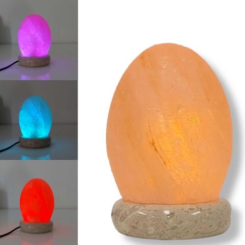 USB Colour Changing Salt Himalayan Lamp - Carved Shape Pink Rock LED - Wow Store