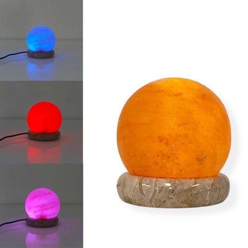USB Colour Changing Salt Himalayan Lamp - Carved Shape Pink Rock LED - Wow Store