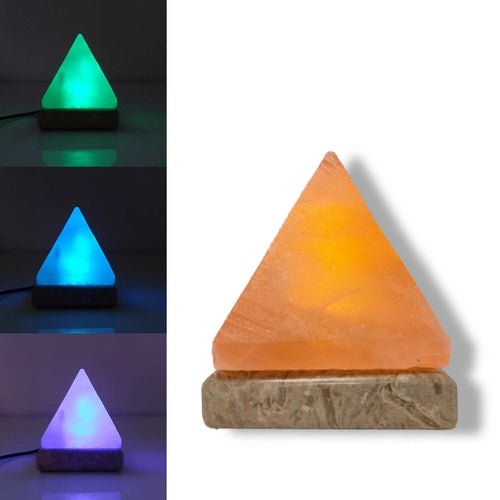USB Colour Changing Salt Himalayan Lamp - Carved Shape Pink Rock LED - Wow Store