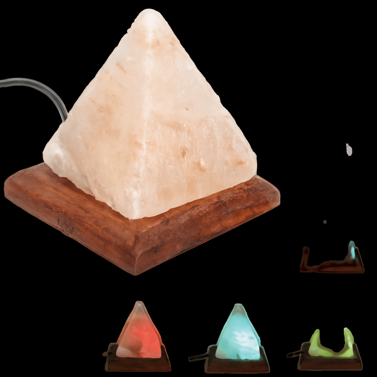 USB Pyramid Salt Lamp - Color Changing Himalayan Crystal with RGB LED | WOW Store - Wow Store