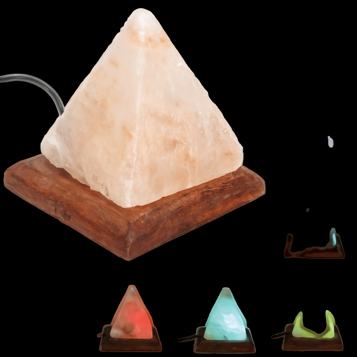 USB Pyramid Salt Lamp - Color Changing Himalayan Crystal with RGB LED | WOW Store - Wow Store