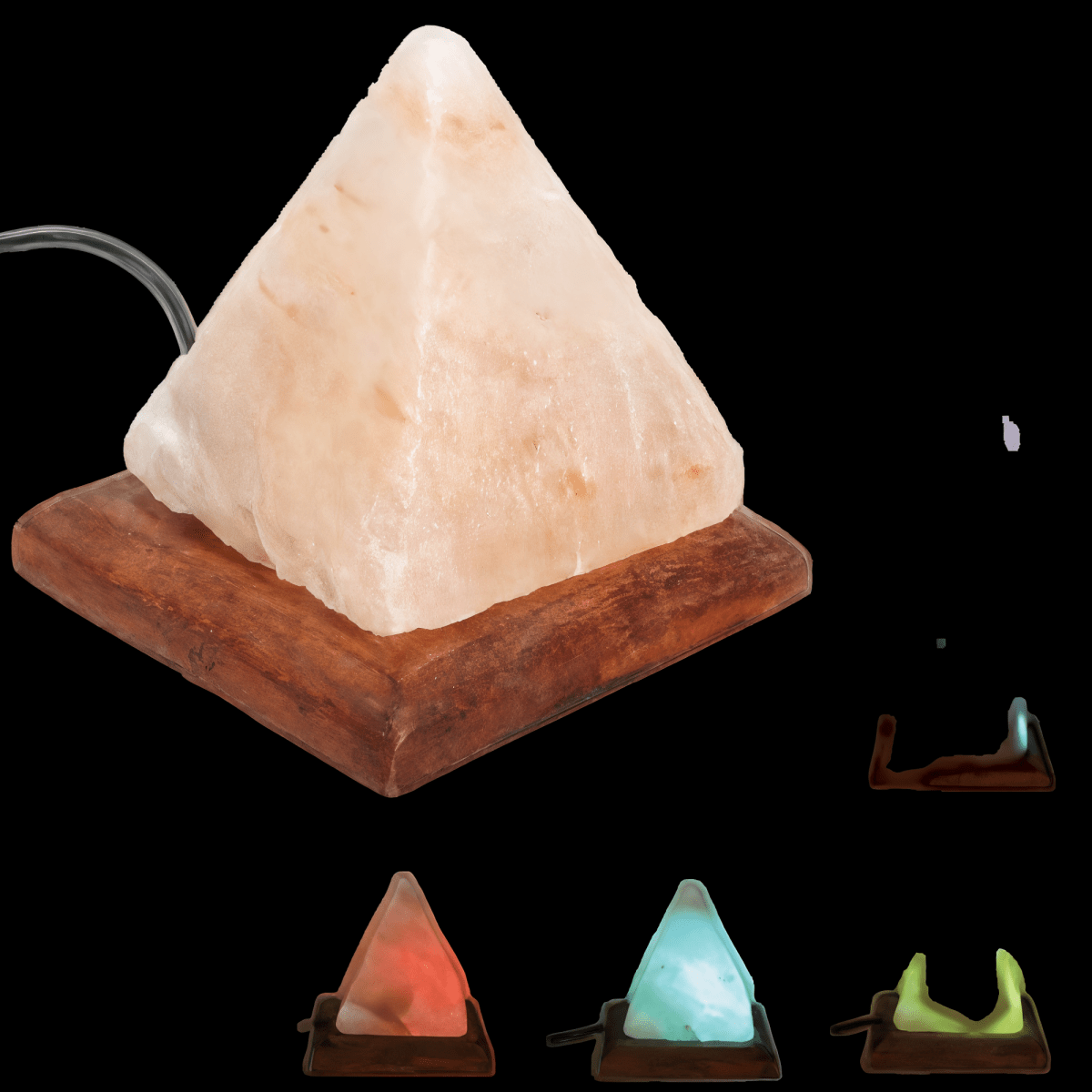 USB Pyramid Salt Lamp - Color Changing Himalayan Crystal with RGB LED | WOW Store - Wow Store