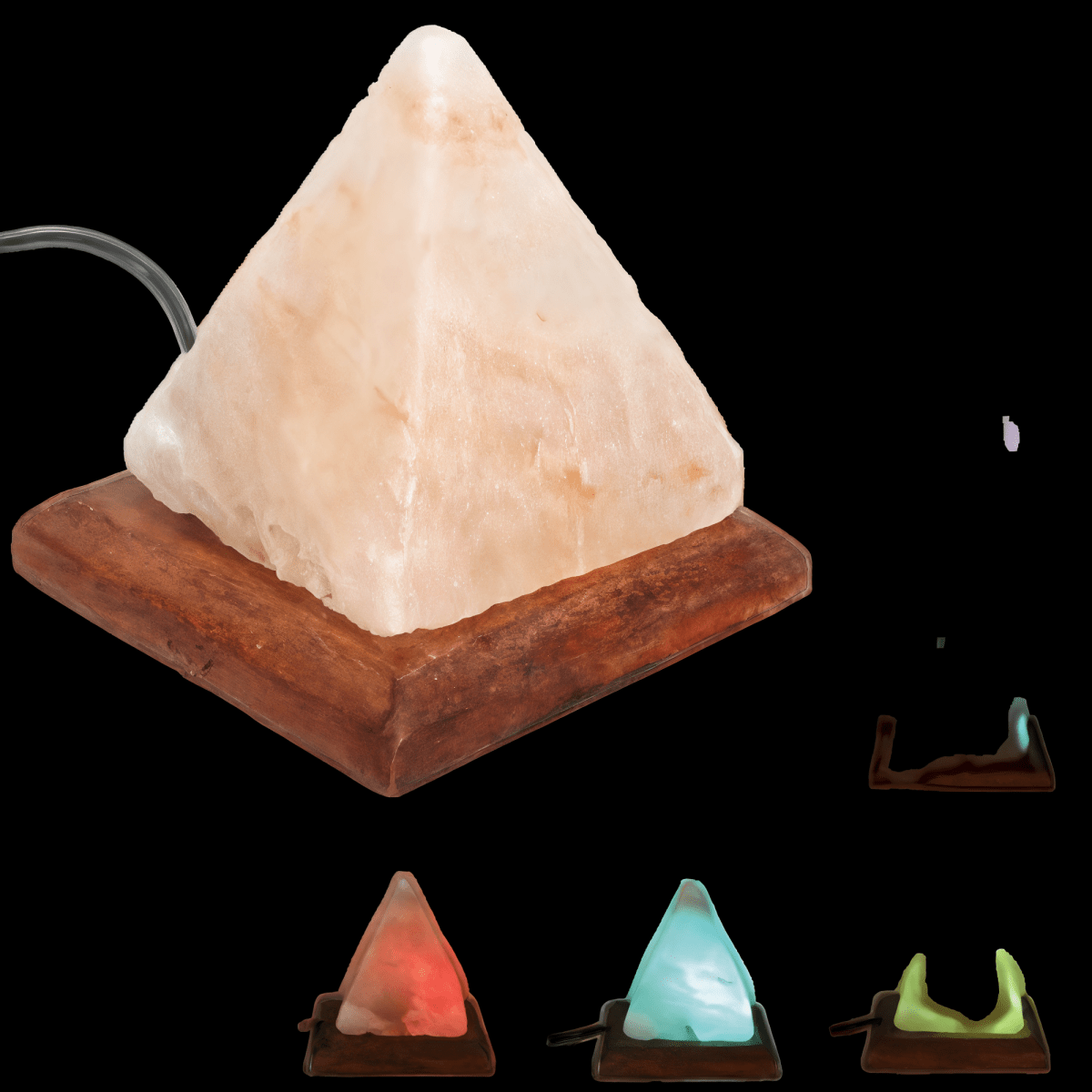 USB Pyramid Salt Lamp - Color Changing Himalayan Crystal with RGB LED | WOW Store - Wow Store
