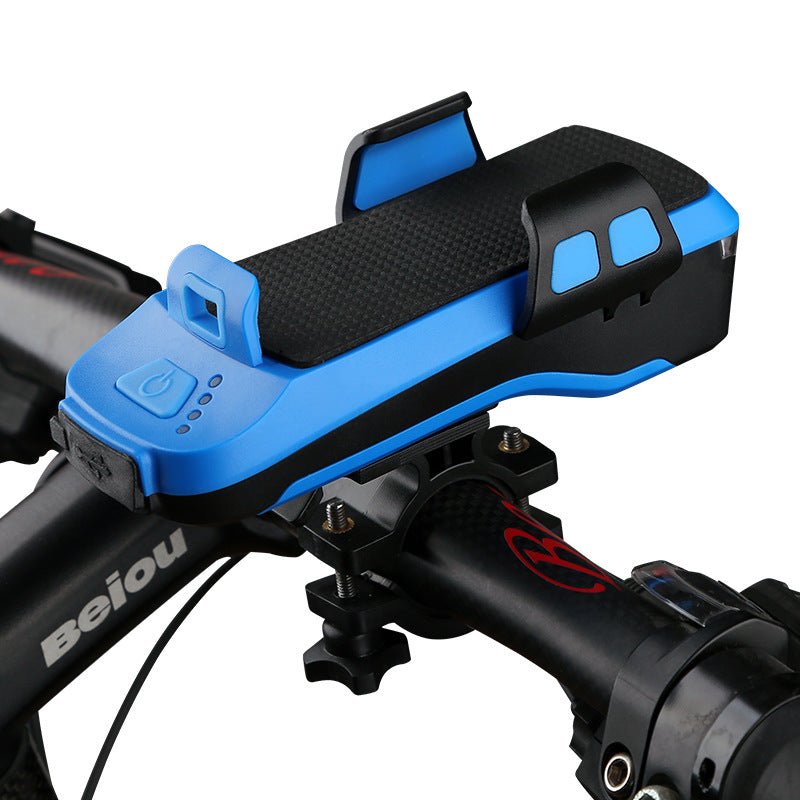 USB Rechargeable Bike Light with Phone Holder and Horn - WowStore.live