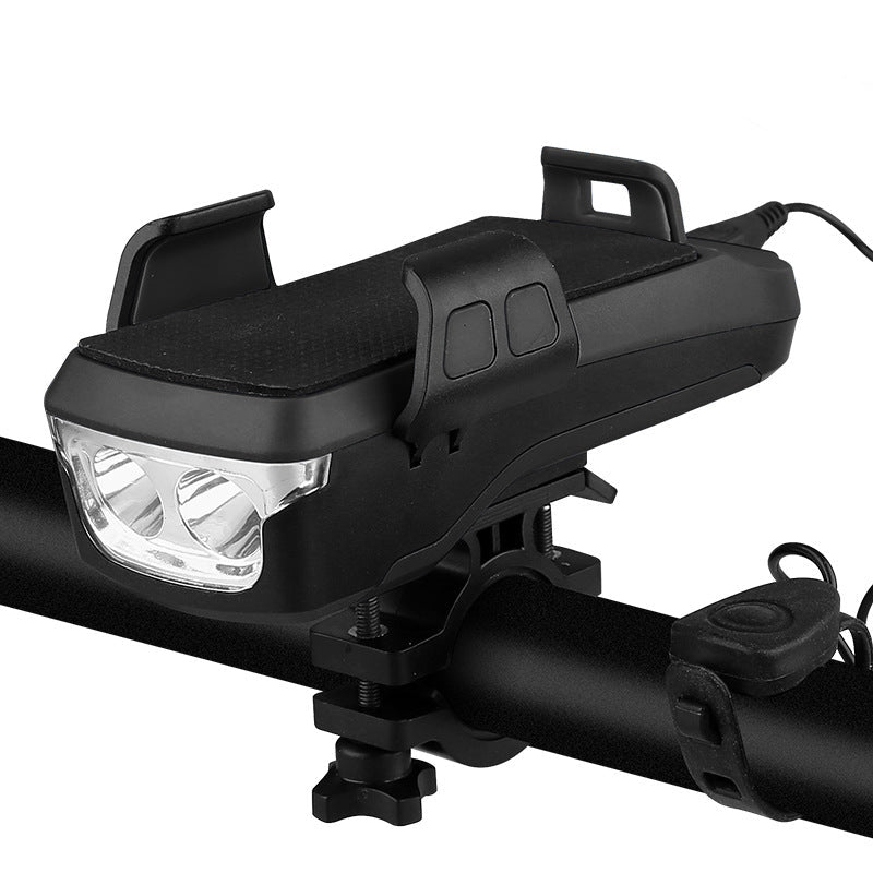 USB Rechargeable Bike Light with Phone Holder and Horn - WowStore.live