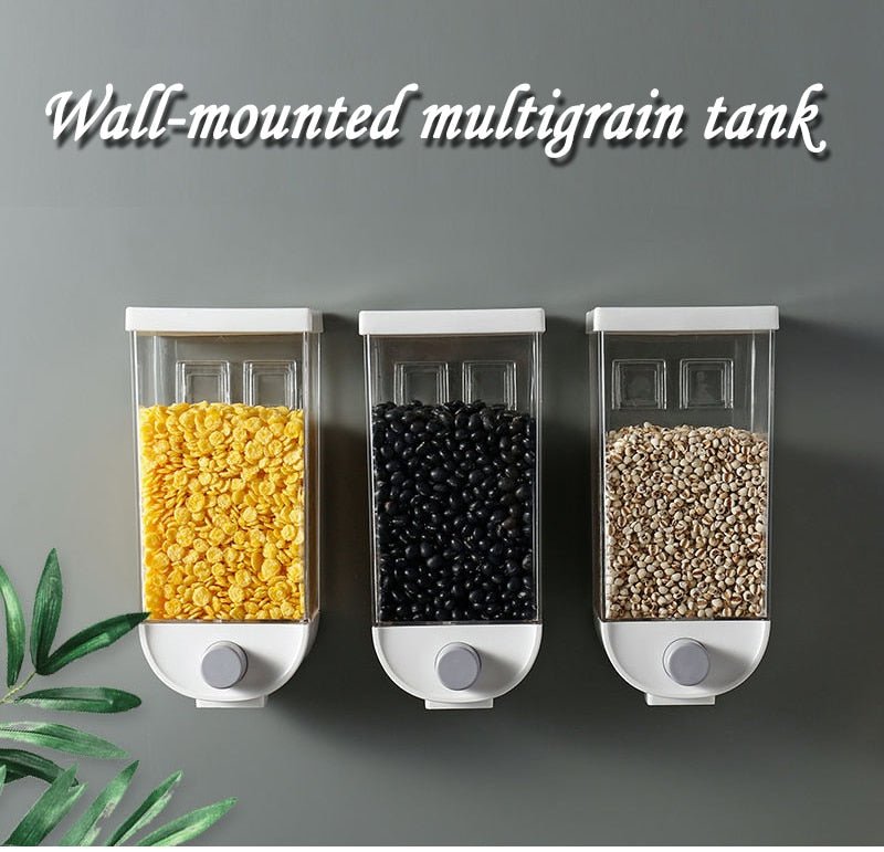 Wall - Mounted Kitchen Multi - Grain Sealed Jars - Wow Store