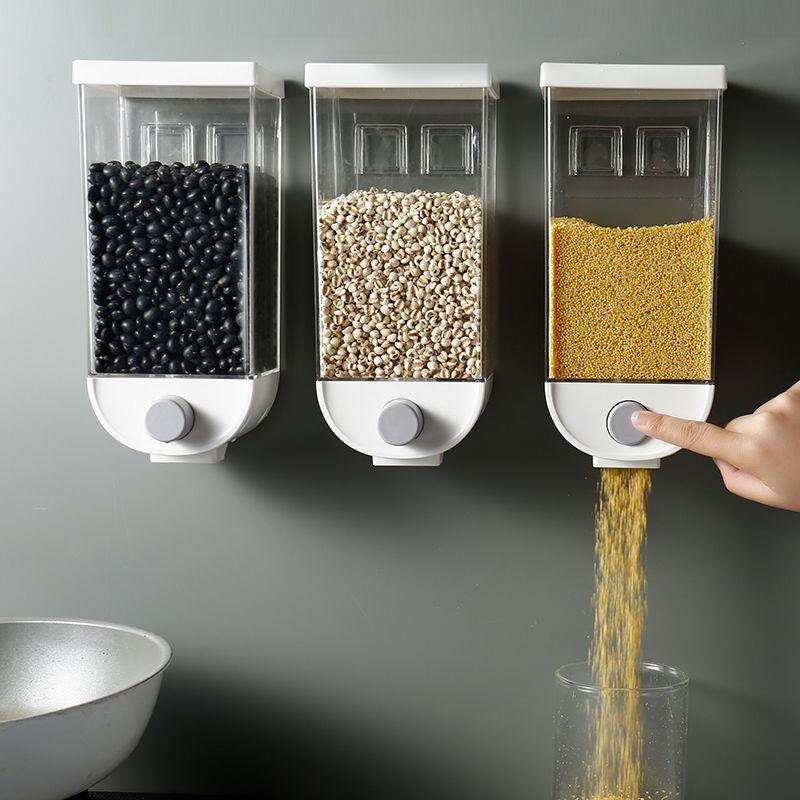 Wall - Mounted Kitchen Multi - Grain Sealed Jars - Wow Store