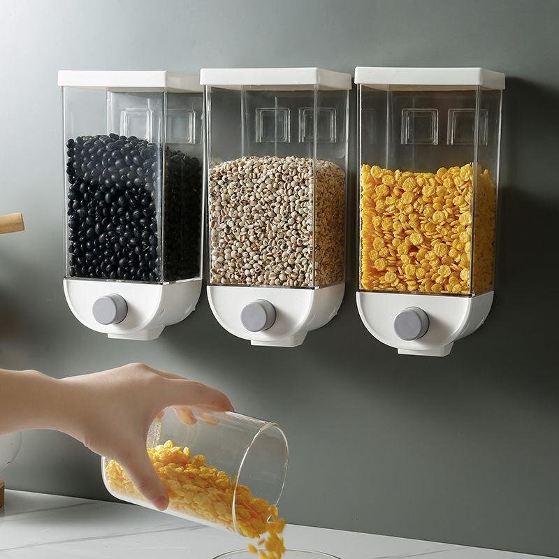 Wall - Mounted Kitchen Multi - Grain Sealed Jars - Wow Store