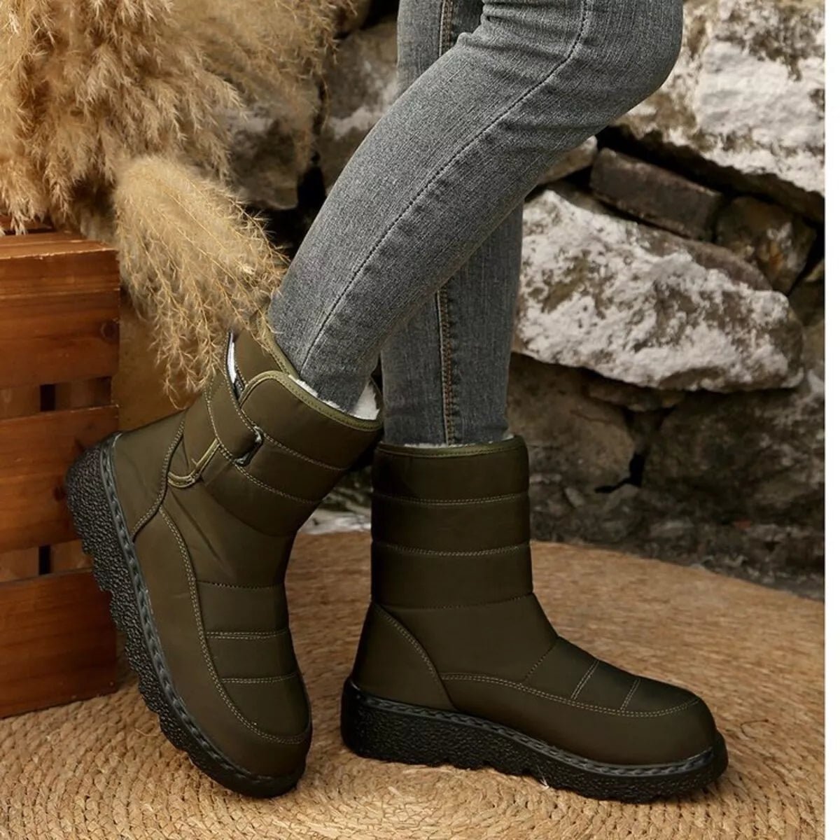 Warm Padded Waterproof Snow Boots - Wow Store