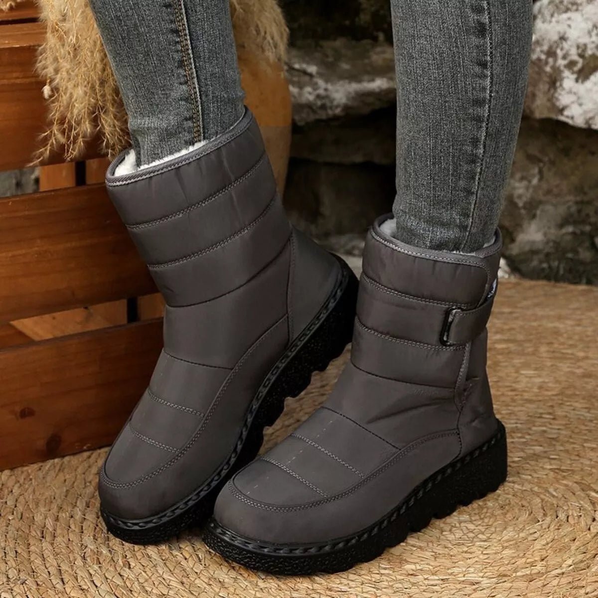 Warm Padded Waterproof Snow Boots - Wow Store